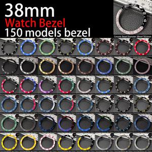38mm*30.6mm 경사 세라믹 베젤 녹색/청록색 빛나는 150 모델 GMT 및 다이빙 시계 삽입 세라믹 베젤 액세서리 부품