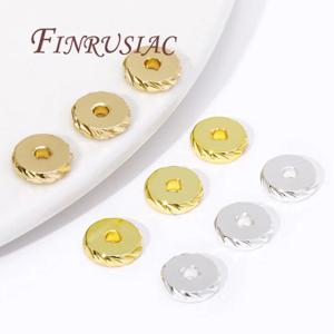 3mm-8mm 비즈 구분 기호 팔찌 액세서리에 대 한 18K 골드 도금 스페이서 비즈 DIY 쥬얼리 만들기 용품, 금속 비즈