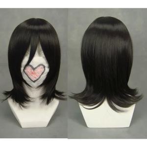 Bleach Kuchiki Rukia 코스프레 가발 짧은 곱슬 내열성 합성 머리 할로윈 의상 애니메이션 파티 가발