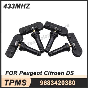 4PCS 타이어 압력 센서 TPMS 센서 푸조 3008 308 5008 시트로엥 C4 점퍼 DS4 DS5 Berlingo 433MHz 9683420380