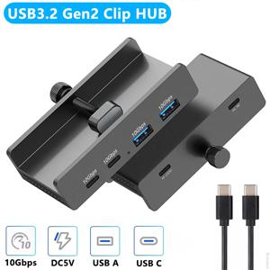 10Gbps 허브 USB3.2/3.0/2.0 분배기 어댑터 iMac Macbook 용 범용 외부 멀티 클립 도크 Lenovo 데스크탑 PC 액세서리