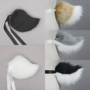 8 색 카와이 토끼 꼬리 플러시 Fursuit 애니메이션 귀여운 모피 꼬리 코스프레 의상 소품 로리타 JK 소녀 나이트 파티 역할 놀이 꼬리
