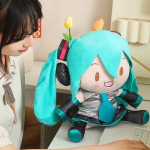 32cm 귀여운 하츠네 미쿠 플러시 장난감 카와이 애니메이션 미쿠 활 고품질 플러시 장난감 홈 장식 진정 플러시 생일 선물 소녀