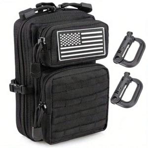 전술 Molle 지퍼가 달린 주머니 EDC 허리 팩 의료 IFAK 사냥 하이킹 낚시를위한 작은 도구 가방
