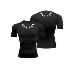 Anime Compression Shirt 남성용 프린트 여름 짧은 소매 러쉬 가드 체육관 운동 티셔츠 Athletic Quick Dry Baselayer Undershirts