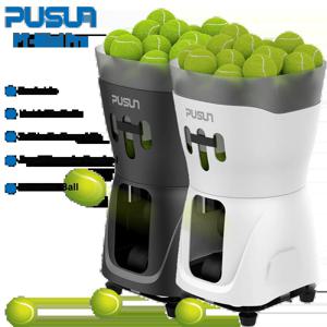 PUSUN PT-Mini Pro 테니스 볼 머신: 스마트 앱 제어, 리모컨, 65개 이상의 볼 수납 가능, 3~5시간 배터리 사용 시간, 최대 속도 37.2mph