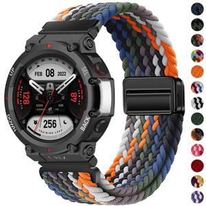 Huami Amazfit T-Rex 2 3 밴드용 브레이드 루프 스트랩 Huami Amazfit T-Rex/Pro/2Ultra Correa용 스마트 시계 나일론 탄성 벨트
