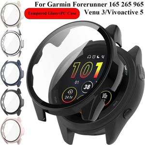 Garmin Forerunner 165 265 965 용 HD 강화 유리 + PC 케이스 Garmin Venu 3/Vivoactive 5 커버 용 만능 화면 보호 쉘
