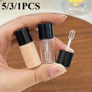5/3/1PCS 미니 리필 용 병 리퀴드 파운데이션 4ml 하위 패키지 여행 빈 병 미니 파기 스푼 유리 화장품 도구