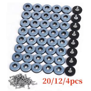 4-20pcs 나사가있는 가구 슬라이더 패드 가구 글라이드 슬라이딩 블록 테이블 의자 다리 매트 카펫 나무 바닥 보호대