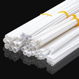 건축 모델에 대 한 20Pcs ABS 흰색 중공/단단한 라운드 튜브 스틱 DIY 재료 빌딩 수 제 모래 테이블 디오라마 키트 25cm