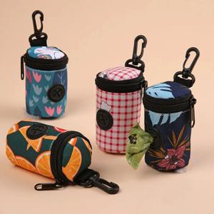 Hangable 개 똥 가방 디스펜서 지퍼 개 산책 액세서리 폐기물 가방 홀더 휴대용 귀여운 쓰레기 봉투 주최자 애완 동물 용품