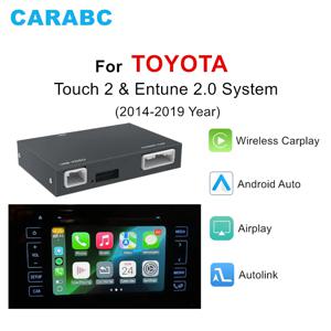 CARABC 무선 카플레이 안드로이드 오토 박스 GPS 네비게이션 (도요타 CHR, RAV4, 하이랜더, 툰드라, 시에나, 프리우스, 야리스, 캠리용)