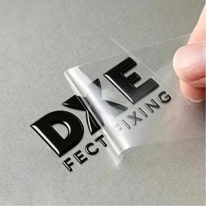 50개 스티커 맞춤형 로고 전사 스티커 개인화된 웨딩 라벨 3D UV DTF 인쇄 회사명 방수 DIY 병 브랜드