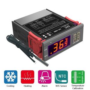STC 1000 12V 24V 220V 디지털 온도 컨트롤러 온도 조절기 온도 조절기 인큐베이터 릴레이 LED 10A 가열 냉각 STC-1000