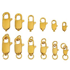 10pcs 316 스테인레스 스틸 직사각형 랍스터 걸쇠 점프 링 후크 커넥터 팔찌 목걸이 체인 쥬얼리 만들기