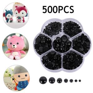 500개 인형 눈 만들기 3-12mm 재사용 가능한 플라스틱 버튼 공예 안전 눈 곰 인형 부드러운 장난감 DIY 액세서리