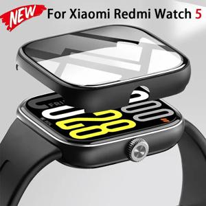 Xiaomi Redmi Watch 5 액세서리 용 강화 유리 + 케이스 Redmi Watch5 커버 용 올라운드 하드 PC 범퍼 프레임 화면 보호기