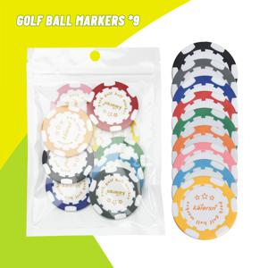 Kaiersn 9Pcs 골프 공 마커 골프 모자 클립 도구 골프 마커 칩 야외 골프 액세서리