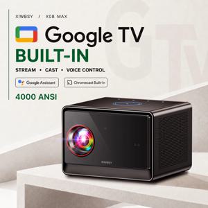 2026 XIWBSY 4K 안드로이드 14.0 넷플릭스 프로젝터 4000ANSI 구글 TV 프로젝터 야외 영화 프로젝터 밀봉형 광학 프로젝터