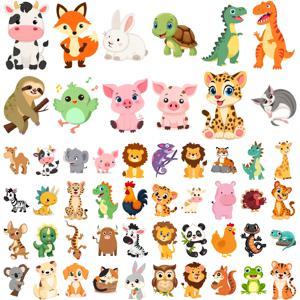 54pcs 동물 임시 문신 방수 오래 지속되는 바디 아트 문신 스티커 삼림 생물 동물 일회용 가짜 문신