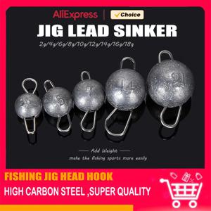 Mrlurion 낚시 액세서리 10pcs 2g 4g 6g 8g 10g 12g 14g 16g 심해 미끼 낚시, 라운드 펜던트 싱커 용 지그 리드 싱커