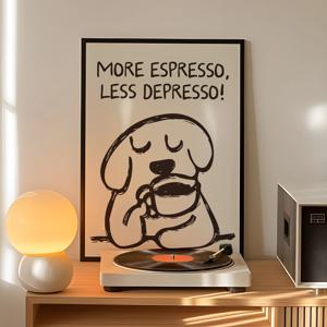 레트로 더 에스프레소 덜 Depresso 벽 아트 인쇄 캔버스 회화 포스터 그림 거실 침대 어린이 방 홈 장식