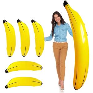 1pc 풍선 바나나 60cm/180cm 가짜 바나나 과일 소품 풍선 장난감 독신 파티 게임 토스 링 장난감