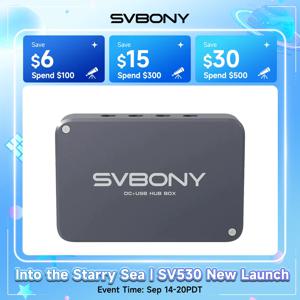 Svbony SV241 마이크로 DC + USB 허브 고속 읽기 출력 Type-C 인터페이스 전원 표시등 천체 사진용