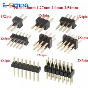 10개 1.0mm 1.27mm 2.0mm 2.54mm 핀 헤더 더블 로우 남성형 1/2~40P 분리형 PCB 보드 커넥터 스트립 핀헤더 1*2/2P 4P 6-40p