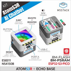 M5Stack 공식 AtomS3R AI 챗봇 음성 어시스턴트 개발 키트 ESP32-S3 8MB PSRAM 마이크 스피커 9축 IMU OpenAI