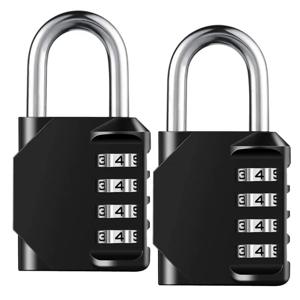 1/2pcs 조합 잠금 장치 재설정 가능 4 자리 자물쇠, 조합 방수 및 헤비 듀티 조합 자물쇠 야외