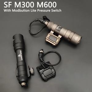 슈어파이어 M300 M600 플래시라이트 UNIT Lite 압력 스위치 포함 20mm 레일 SF M300B M600C M600B LED 스카우트 라이트 호환
