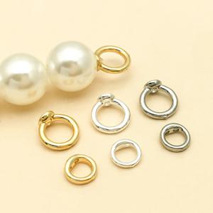 10/20/30pcs 황동 엔드 비드 팁 더블 홀 커넥터 링 엔드 캡 목걸이 팔찌 쥬얼리 액세서리 만들기 5/8mm 직경