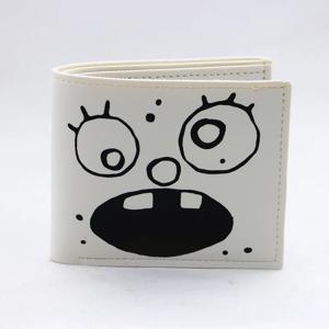 귀여운 DoodleBob Bifold 검정 흰색 지갑, 세련되고 귀여운 소녀 카드 홀더, 만화 귀여운 학생 지갑 패션 카드 포켓