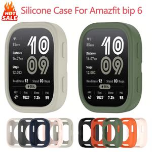 Amazfit Bip 6 스마트 워치 액세서리 용 부드러운 실리콘 케이스 Amazfit bip 6 스트랩 용 중공 보호 쉘 스크래치 범퍼 커버