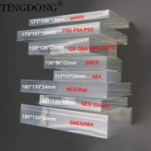 5PC 투명 게임 포장 상자, N64 NES SNES GB GBA GBC NGPC 스위치 PS3 PS4 PS5 보호 케이스에 적합