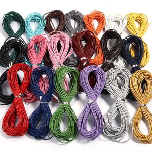 10 미터 100% 정품 가죽 코드 직경 1/1.5/2/3mm 팔찌 목걸이에 대 한 다채로운 라운드 가죽 로프 DIY 쥬얼리 만들기 결과