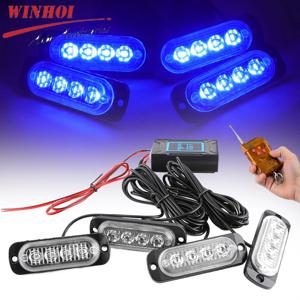 무선 그릴 LED 경고등 자동차 LED 스트로브 라이트 점멸 경고 비콘 12V-24V 자동차 스트로보스코프