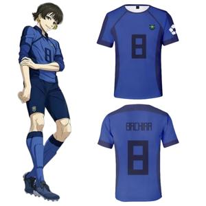 애니메이션 바치라 셔츠 코스프레 의상 # 8번 축구 유니폼 바치라 메구루 축구 트레이닝 티셔츠 3D 프린팅