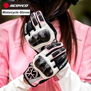 SCOYCO 오토바이 장갑 남성 여성 여름 통기성 Anti-fall Luva Motocross 승마 장갑 방수 모토 터치 스크린 Guantes