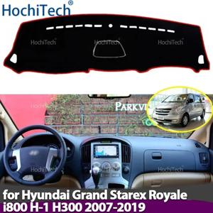 현대 그랜드 스타렉스 로얄 I800 H-1 H300 2007-2019 용 자동차 대시 보드 커버 대시 매트 보드 패드 카펫 대시 매트 안티 uv 매트