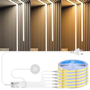 스마트 디 밍이 가능한 COB LED 스트립 터치 센서 조명 부엌 룸 캐비닛 벽 천장 백라이트 크리스마스 장식 조명