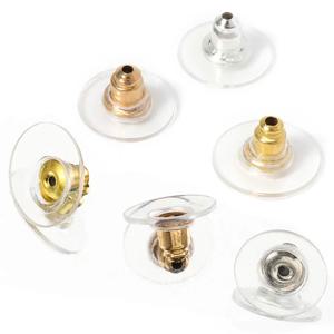 100개 6mm 실리콘 귀걸이 뒷면 마개 귀 스터드 포스트 플러그 DIY 쥬얼리 제작 귀걸이 부품