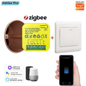 스마트 지그비 드라이 콘택트 스위치 릴레이 5A 모듈 앱 원격 제어 타이밍 AC100-240V 구글 홈 알렉사 지원
