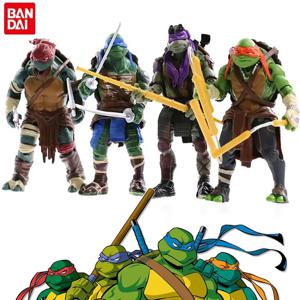 4개/세트 십대 돌연변이 닌자 거북이 액션 피규어 애니메이션 만화 레오 라프 마이크 돈 TMNT 가동 관절 인형 모델 어린이 장난감