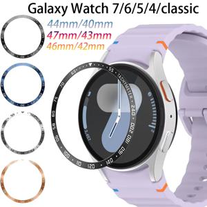 삼성 갤럭시 워치 4 6 클래식 47mm 43mm 46mm 42mm용 메탈 베젤, 시간/속도 눈금 보호 링, 워치 8/7/6/5/4 40mm 44mm 호환