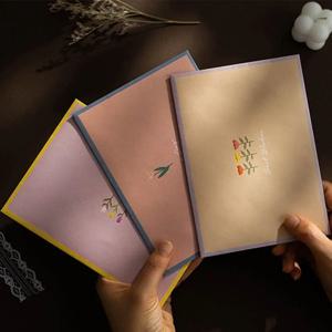 기프트 카드 꽃 꽃 봉투 DIY 엽서 인사말 편지 스티커가있는 패드 Kawaii 편지 쓰기 종이 문구