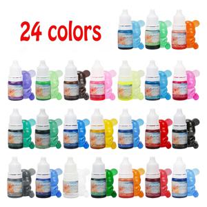 5ml 24색 에폭시 레진 페인트 안료 농축액 UV 레진 착색용 쥬얼리 아트 공예 DIY 제작