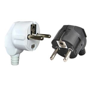 4.8mm EU 플러그 남성 교체 AC 콘센트 재 배선 가능 250V 16A 어댑터 전원 연장 케이블 용 Schuko Electeic 소켓 커넥터